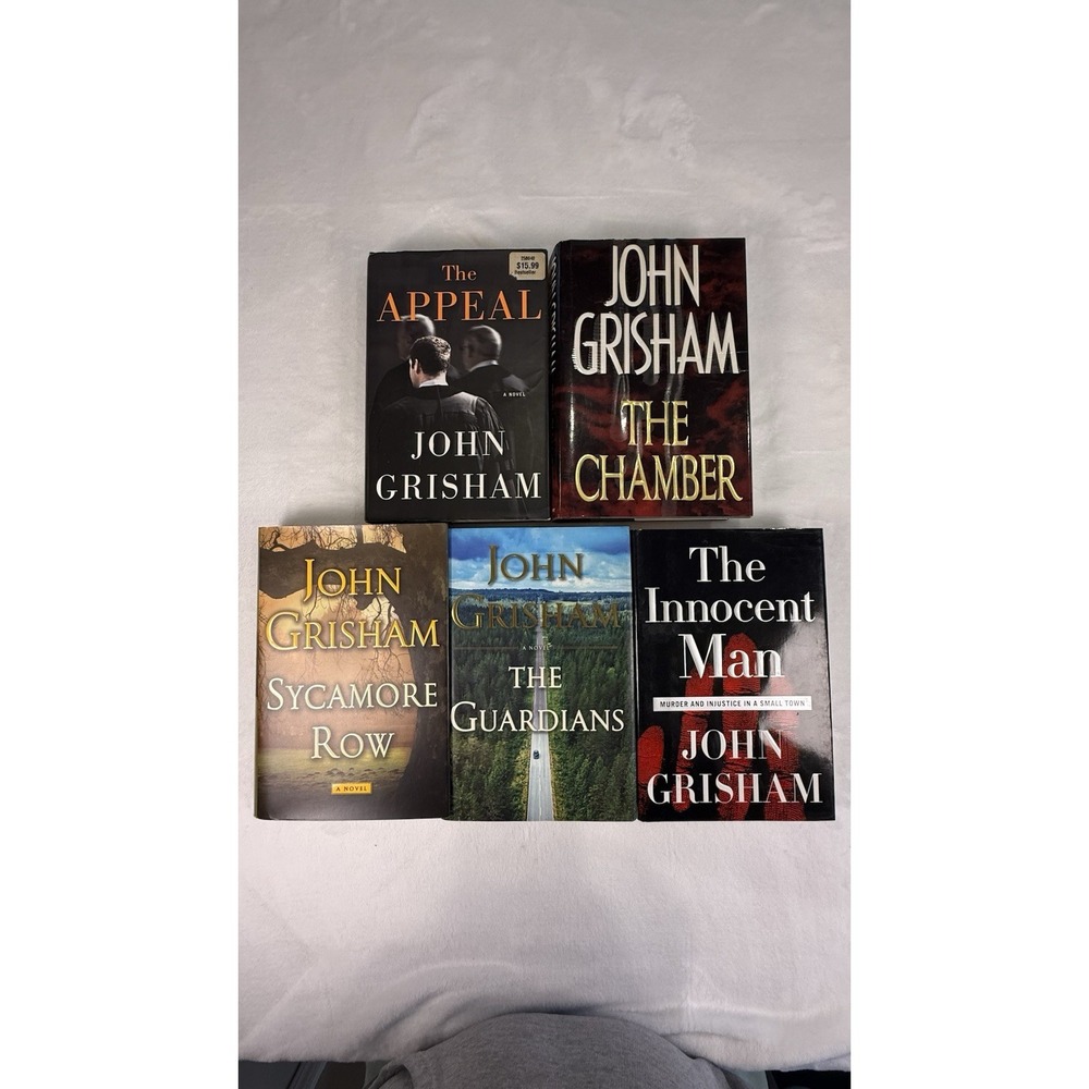 John Grisham Hardcover Book Lot 5 The Chamber Appeal Guardians Sycamore Row